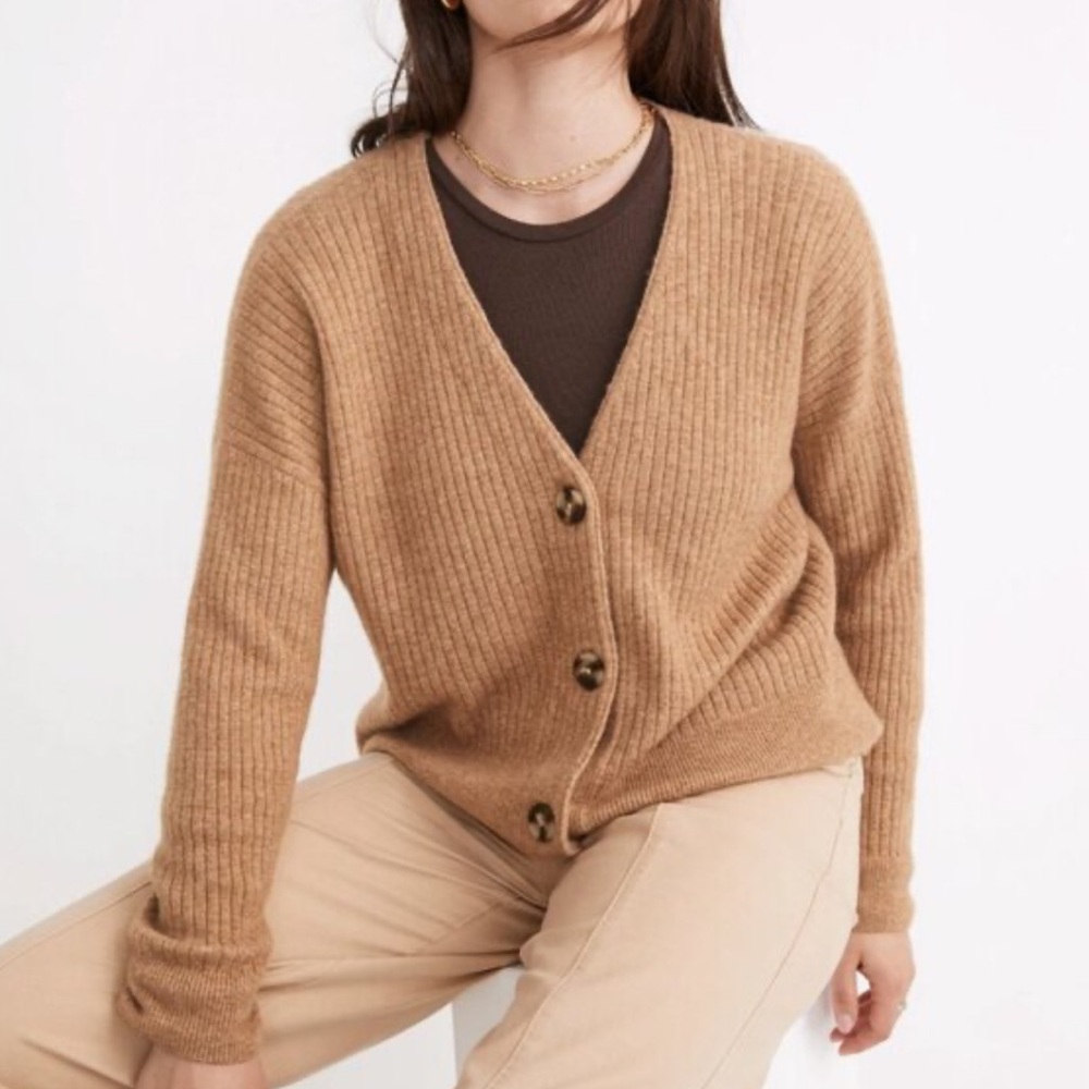 Madewell Cameron Ribbed Cardigan Sweater